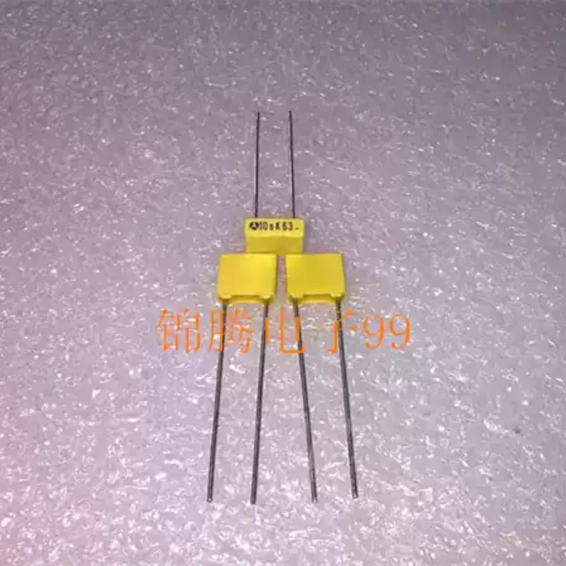 10-100pcs imported French Thomson film capacitor 0.01UF 63V10NF 103 pin distance 5MM