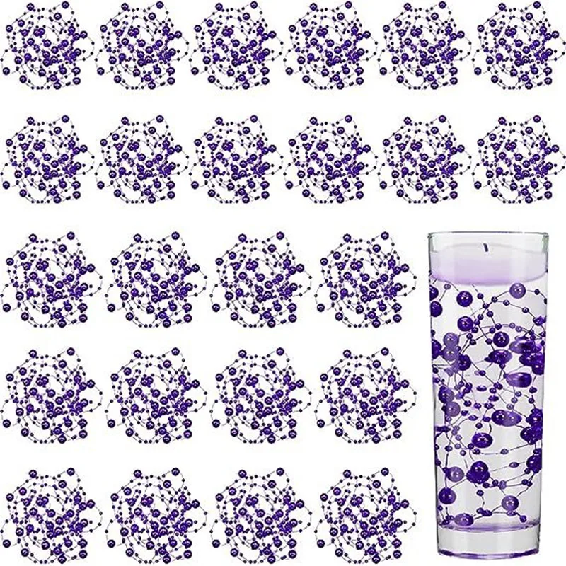 10pcs מחרוזת פנינה מלאכותית עבור המרכזי חתונה, מילוי אגרטל ועיצוב מסיבה עבור נרות צפים הארס שולחן