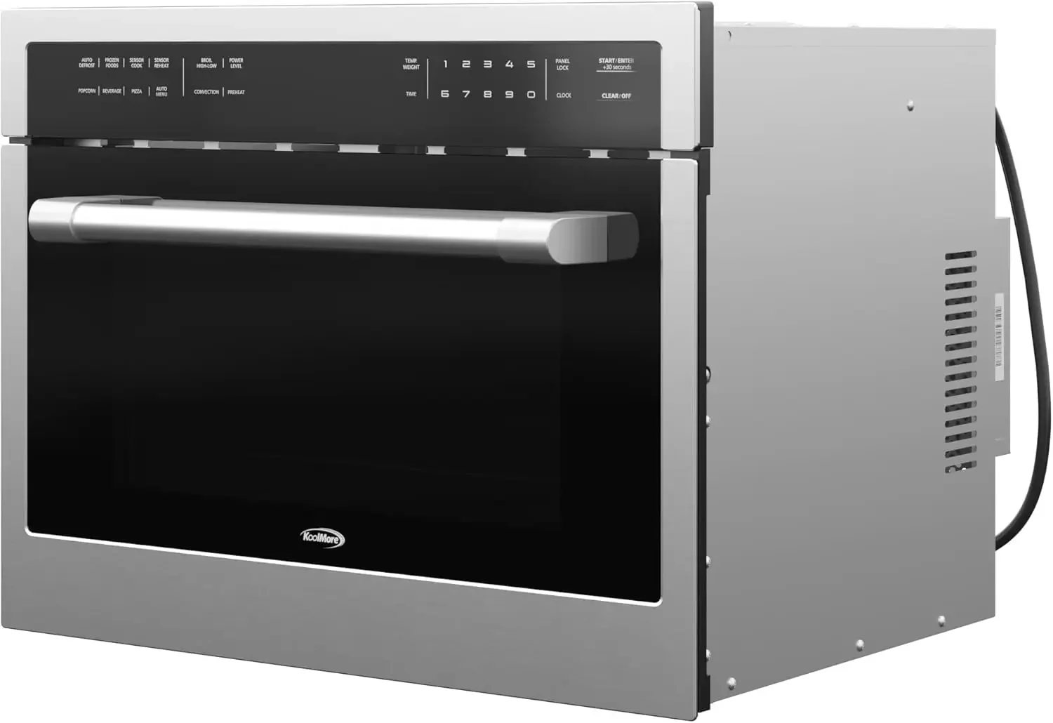 24 Inch Built-in Convection Oven and Microwave Combination with Broil, Soft Close Door, 1000 Watt Power, Stainless Steel Finish,