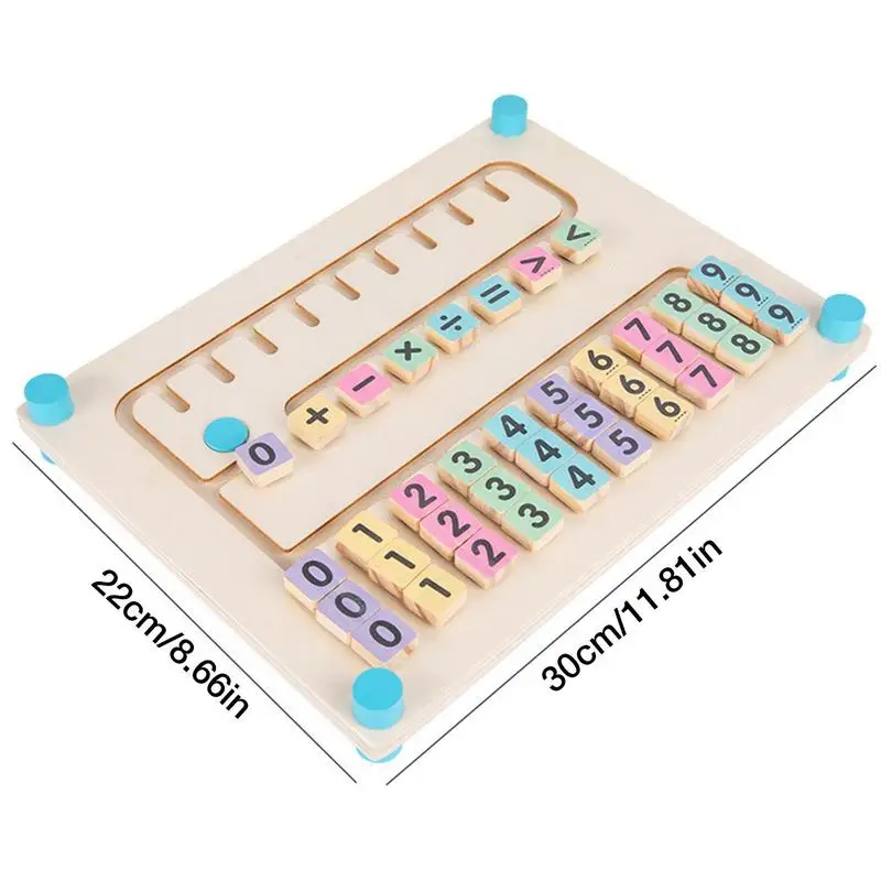 Matematyczna tablica do liczenia zabawka dla dzieci Montessori edukacyjna drewniana zabawki matematyczne matematyka obliczanie labiryntu Puzzle zabawki edukacyjne prezenty