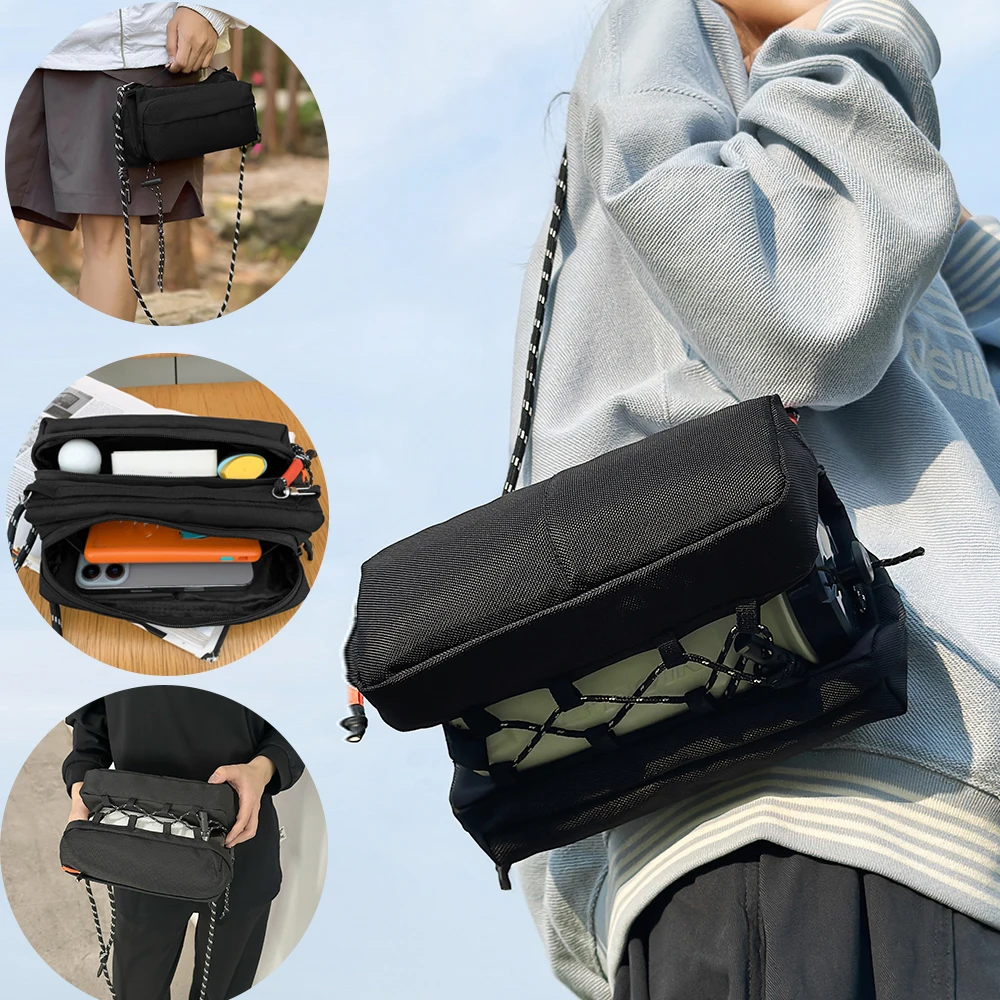 

Мужская сумка через плечо, повседневная сумка через плечо с бутылкой и зонтиком большой емкости для ежедневного путешествия, легкая спортивная сумка для телефона