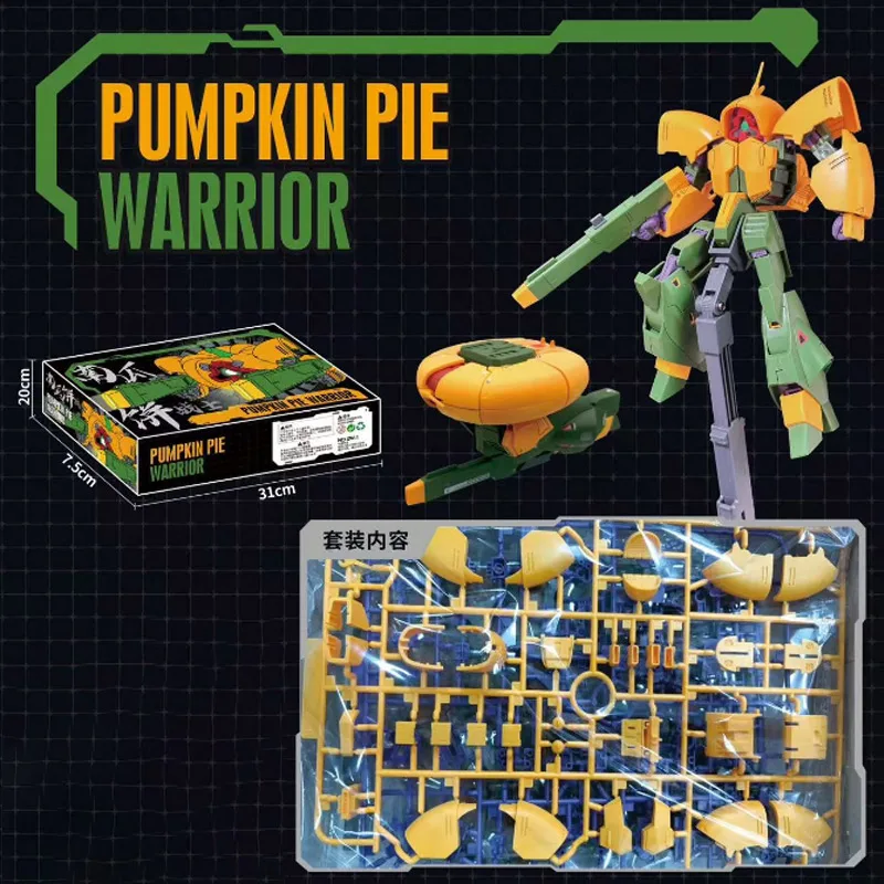 NRX-044 Asshimar Pumpkin Pie Warrior 1/144 HGUC 054 Kit Model Perakitan Figur Aksi Robot Kit Model Plastik Hadiah Mainan Kustom