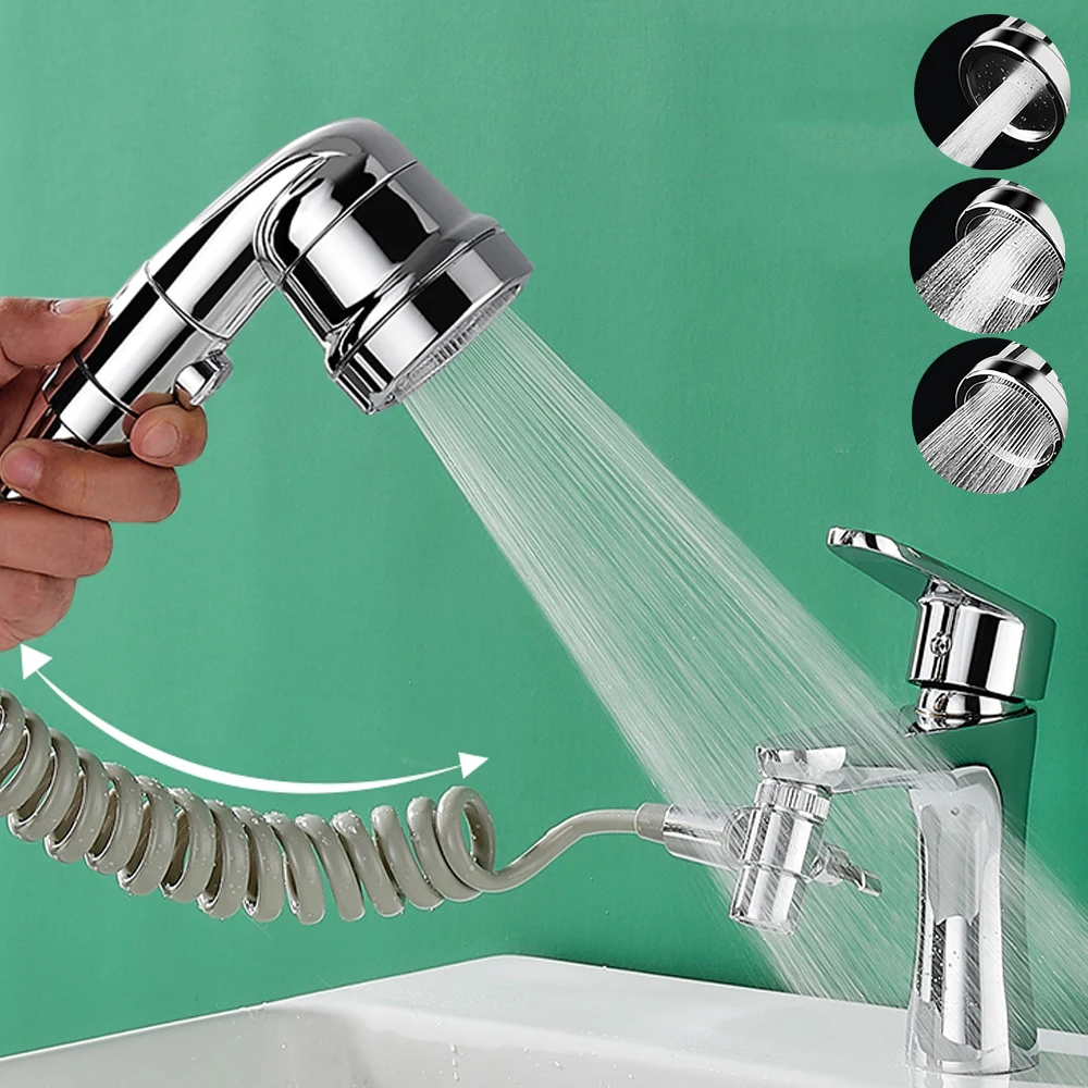 Abs Dusch kopf Set für Küche Bad Wasserhahn Becken Waschbecken Wasserhahn Belüfter Adapter Wasserhahn Extender mit Teleskops ch lauch Wasserhahn