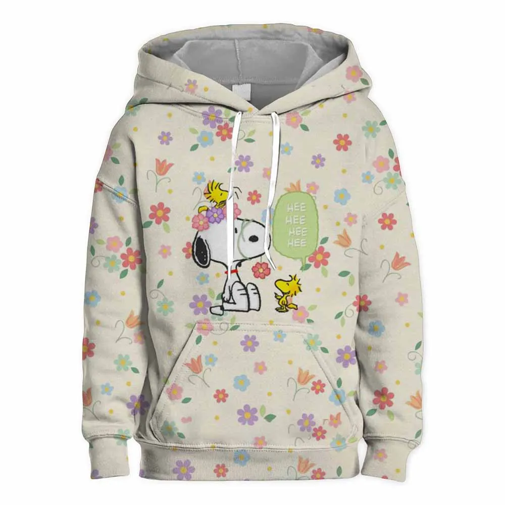 Disney Snoopy Kids Pullover Anime Cartoons Casual Clothes Kid Kawaii Tops Sweatshirts Snoopy Children Girl Boy Hoodies