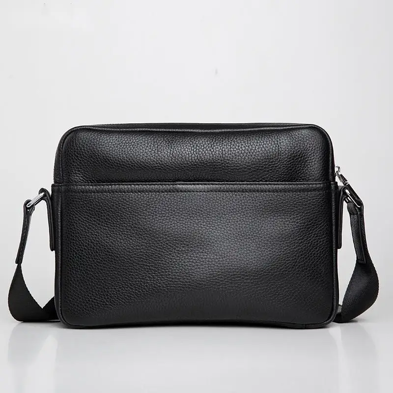 New Single Shoulder Genuine Messenger Luxury Leather Briefcases Men's Casual Crossbody Fashion Top Layer Cowhide Satchel Bag