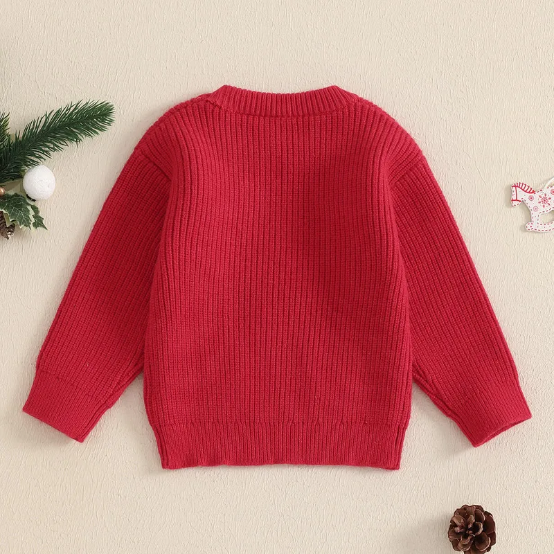 RUEWEY 0 to 3 Years Christmas Baby Girl Boy Sweater Long Sleeve Crew Neck Stars Warm Knit Pullover Winter Tops Baby Clothing