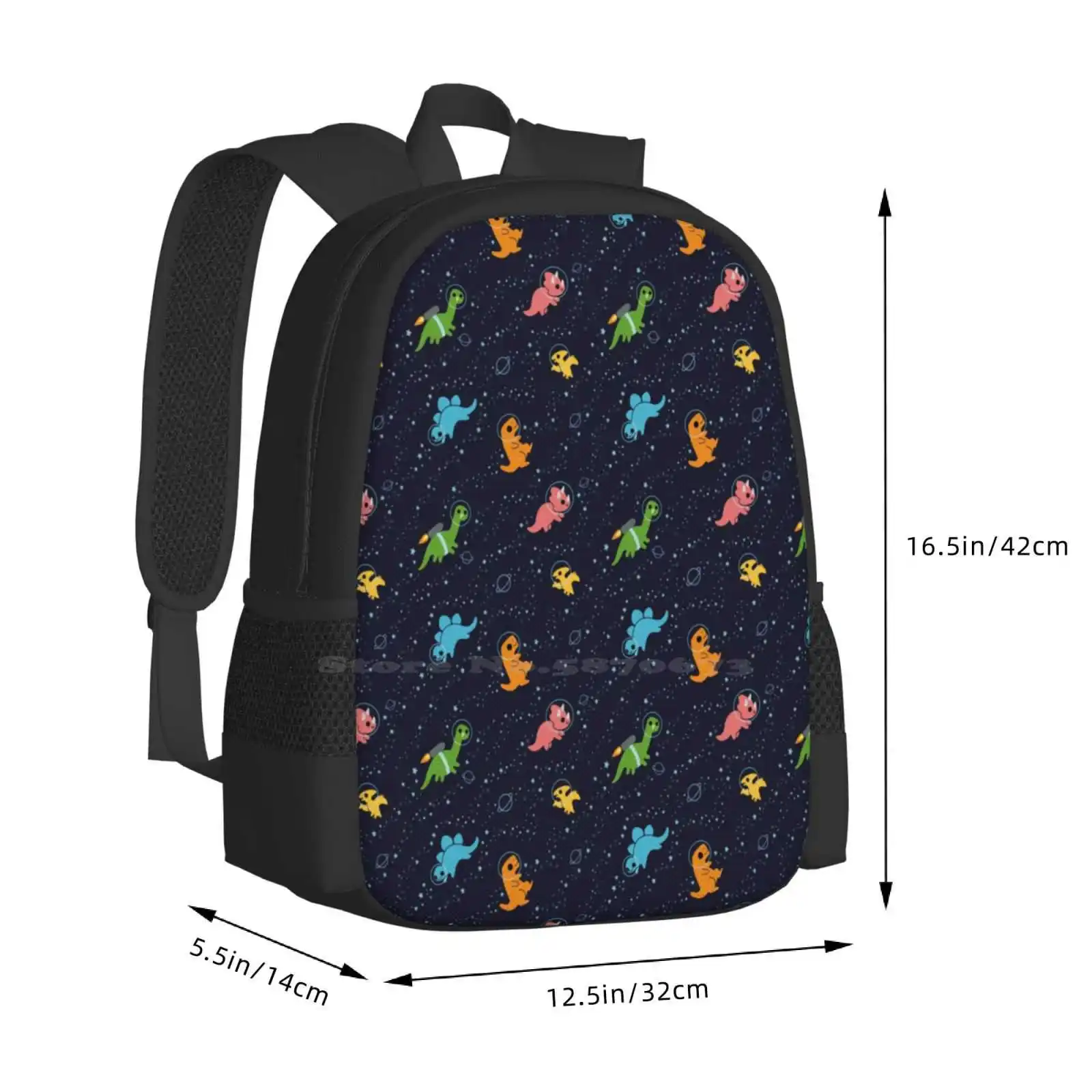 Mochila Unisex con Estampado de dinosaurios en el espacio, bolsa para estudiantes, Jetpack, Galaxia