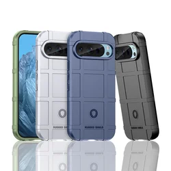 Shockproof Rugged Shield Matte TPU Case for Google Pixel 9 Pro XL 8A 7A 6A 8 7 6 Pro Protective Cover Fundas Coque Capa