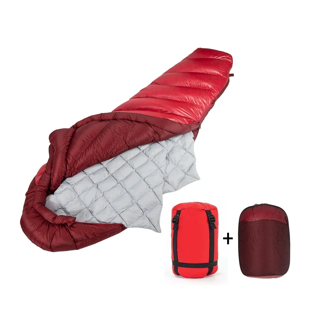 Hot selling goose down sleeping bag with blanket for winter cold weather outdoor camping