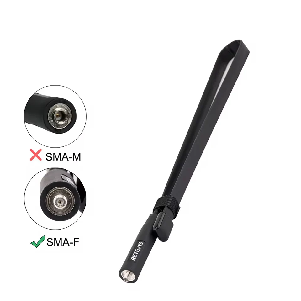Retevis RHD-771 H777 Walkie-Talkie Zubehör Antennen SMA-F SMA-M HA02 VHF UHF Dual-Band-Antenne für Baofeng Retevis HD2 – Detail 10