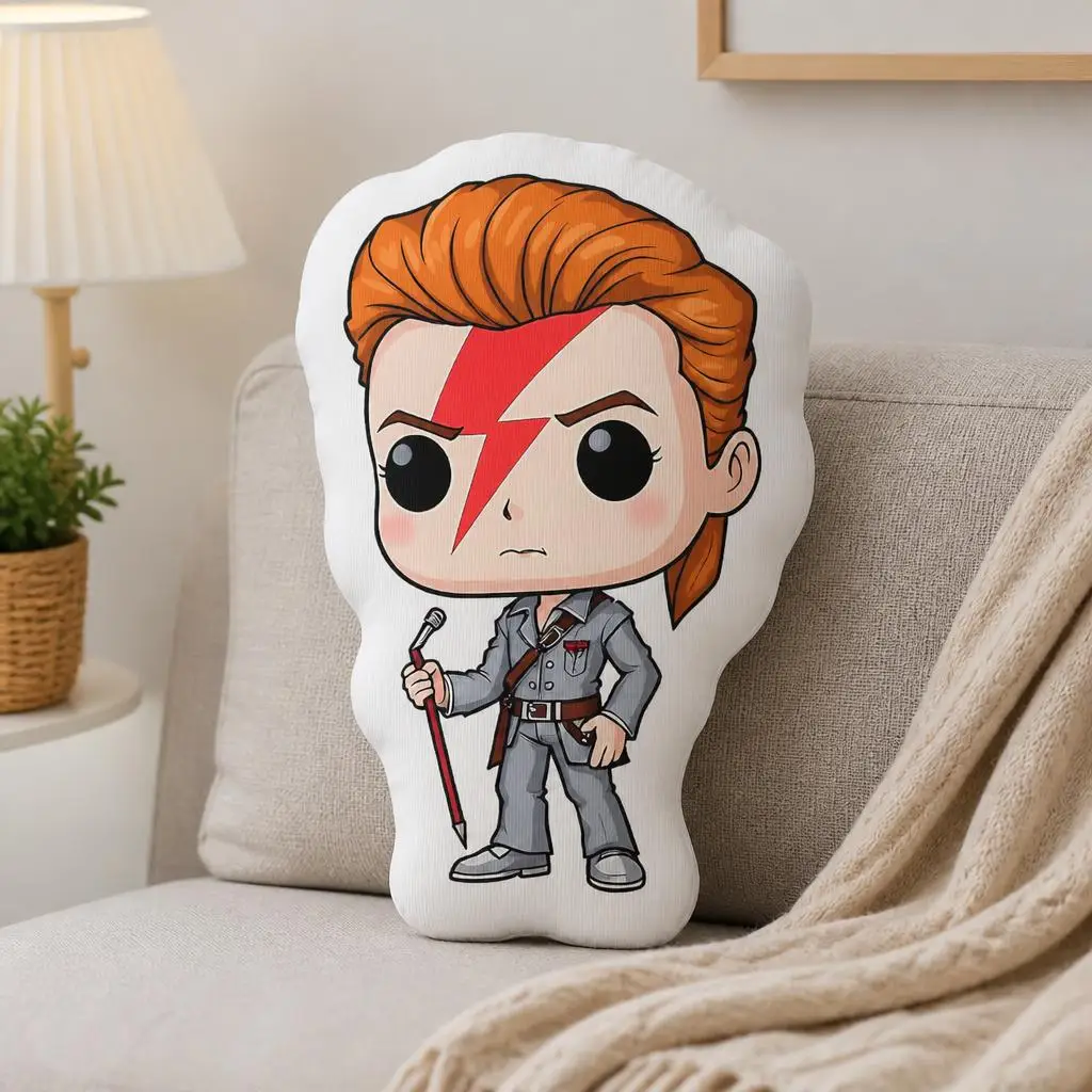 Davids Bowies Plush Pillow Cushion Irregular Stuffed Throw Pillow Home Decor Gift Sofa Bed Couch