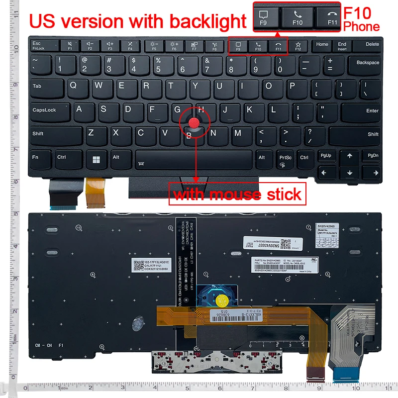 Nuova tastiera per Laptop usa per LENOVO Thinkpad IBM L13 Yoga Gen2 X13 YOGA GEN2 GEN3 TP00131A