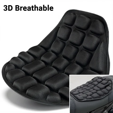Universal 3D Seat Motorcycle Seat Cushion Anti Slip Motorbike Comfort Sunscreen Gel Seat Cushion Motorcycle Accessories