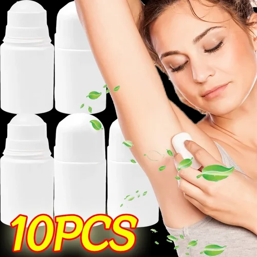 Imagen 1 del producto 10 Uds 30/50ml botellas rellenables de rodillo blanco aceite esencial a prueba de fugas vacío recargable DIY desodorante Perfume botellas reutilizables