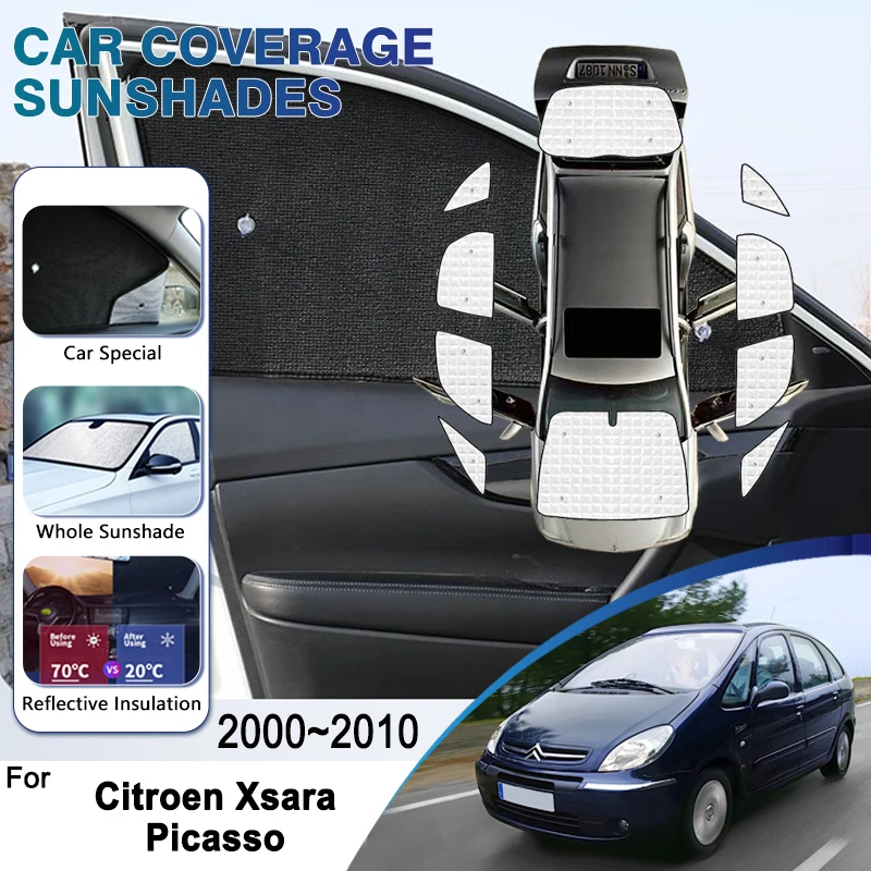 

Full Covers Sunshades Windshield For Citroen Xsara Picasso 2000~2010 Sunshade Protection Pads Visor Car Anti-scratch Accessories