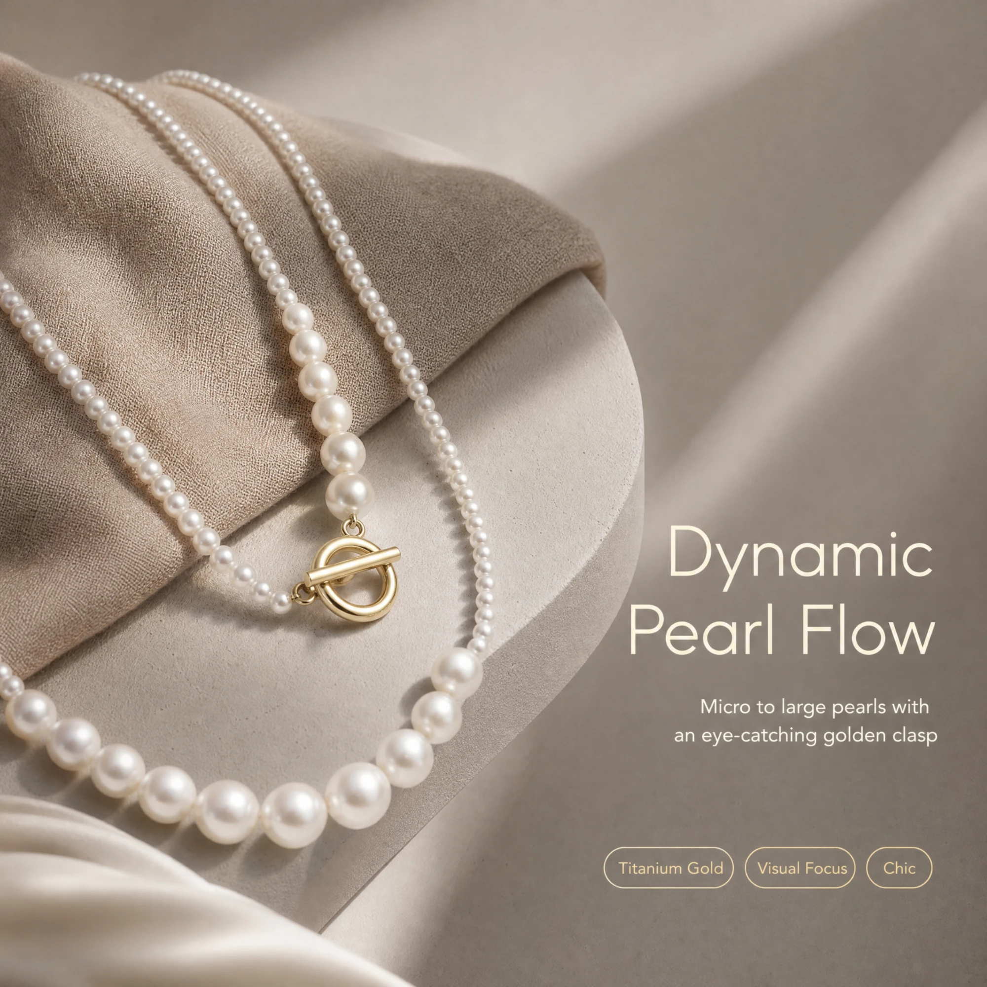 Natural White Freshwater Pearl Double Layer Necklace Stainless Steel Pearl Jewelry Beaded Necklace Fashion Gift for Women Men