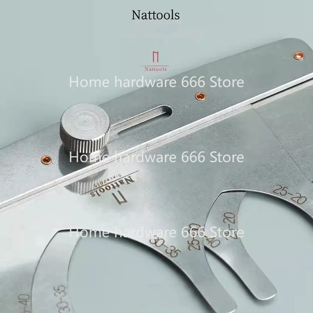 Nattools Adjustable Leather Belt Spear Tail Fixed Gauge Strap End Pattern Template Aauxiliary Cutting Die Stainless Steel Ruler - Image 5