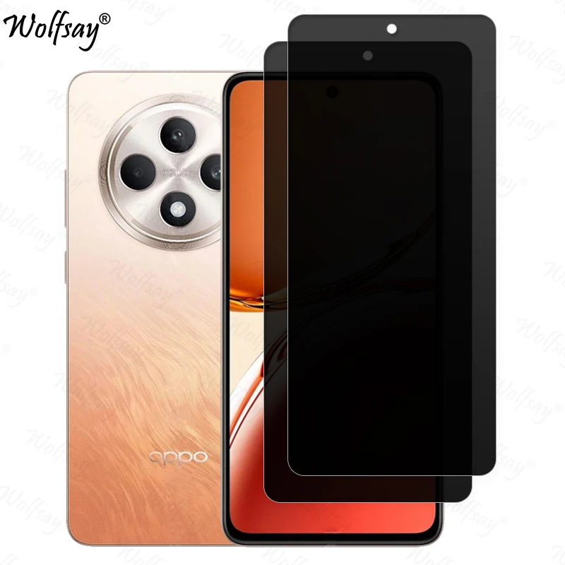 Anti-Spy Tempered Glass For Oppo Reno 12 FS Privacy Screen Protector Oppo Reno12 FS Glass For Oppo Reno 12 FS Glass 6.67 inch