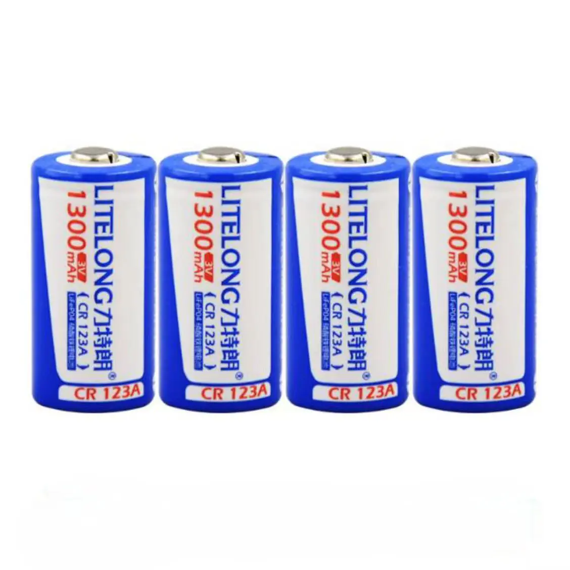 6PCS High capacity 1300mAh 3V CR123A rechargeable LiFePO4 battery 16340 lithium battery +1pcs CR123a charger