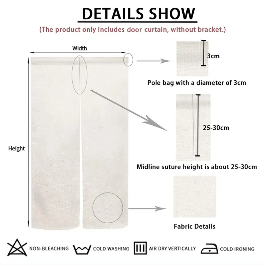 Милая панда, японская дверная занавеска, традиционная бамбуковая картина, льняные шторы, украшение для кухни, спальни, перегородки, полузанавеска