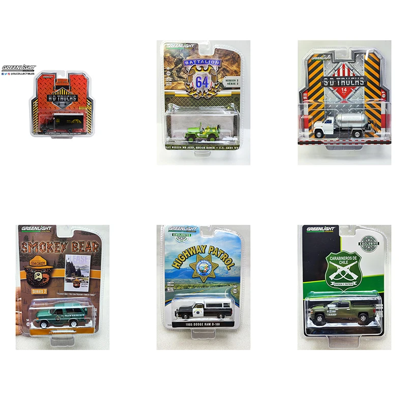 

Greenlight 1/64 Proportion Box Truck Camp 64 Dodge Ram D-100 Smokey Bear Series Diecast Model Alloy Car Child Christmas Gift