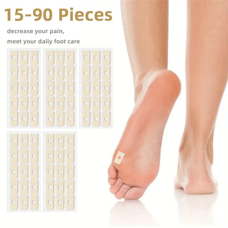

15-90PCS Corn Cushions For Toes Latex Foam Corn Removers For Feet Self Adhesive Toe Cushions Anti Friction For Men Women