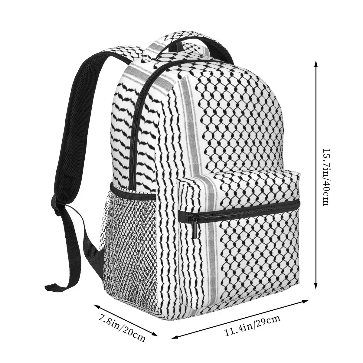 Palestinian Hatta Kufiya Folk Pattern Backpacks Boys Girls Bookbag Students School Bags Cartoon Laptop Rucksack Shoulder Bag