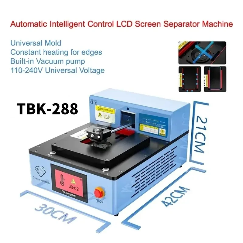 Applicable to iPhone Automatic Intelligent Control Screen Dismantlement Tool 288 LED Screen Separator Built-in Vacuum Pump