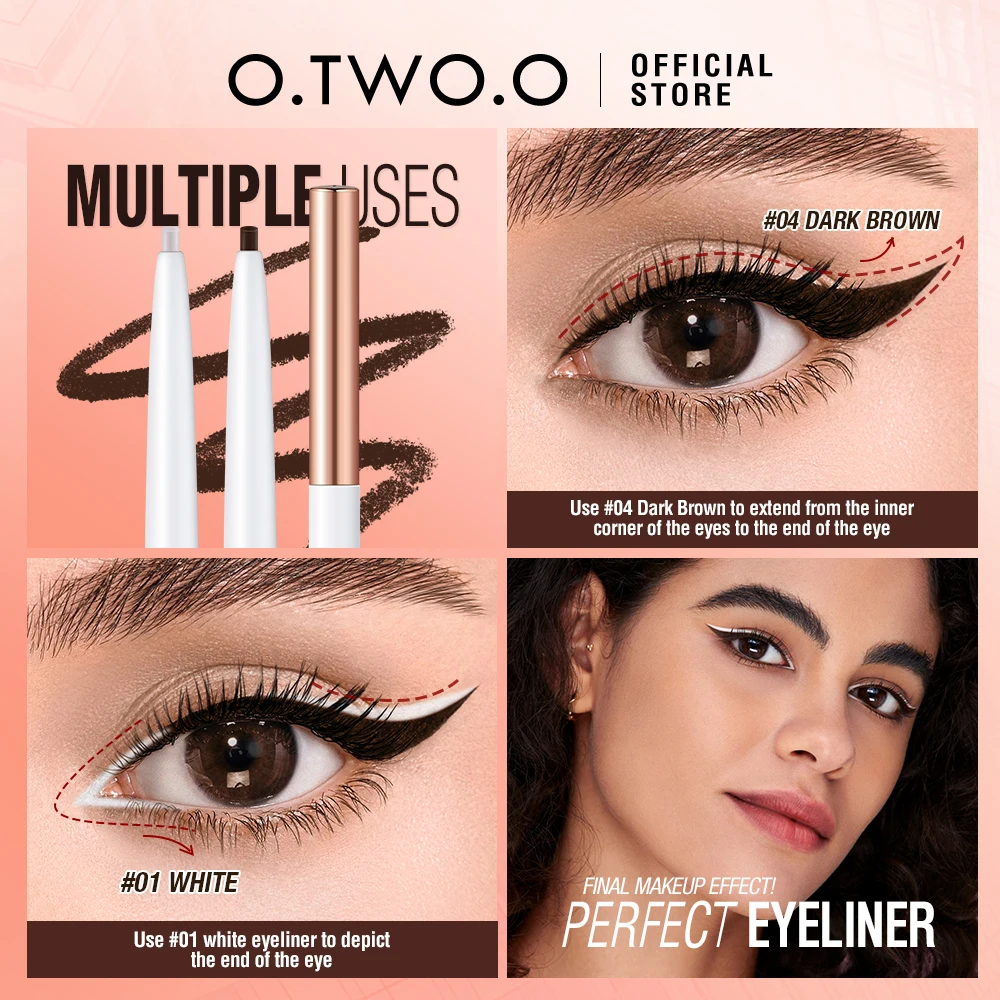 O.TWO.O Eyeliner Pencil  Eye Liner Gel Waterproof Long-Lasting 1.0MM Ultra-slim Eye Liner Colored Makeup for Eyes Cosmetics Tool