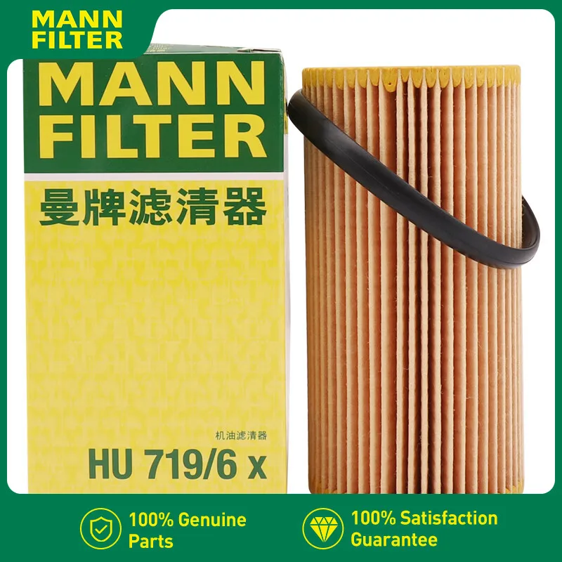 For VW Eos Jetta Passat New Beetle Golf AUDI A3 A4 B6 8ED 8EC TT MANNFILTER HU719/6x Oil Filter with seal 06D115466 06D115562