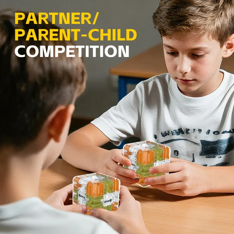 Popularna układanka 3D Labirynt Magiczny dla dziewcząt i chłopców, trening palców, rozwijająca inteligencję, logiczna kostka, zabawka antystresowa, edukacyjna.