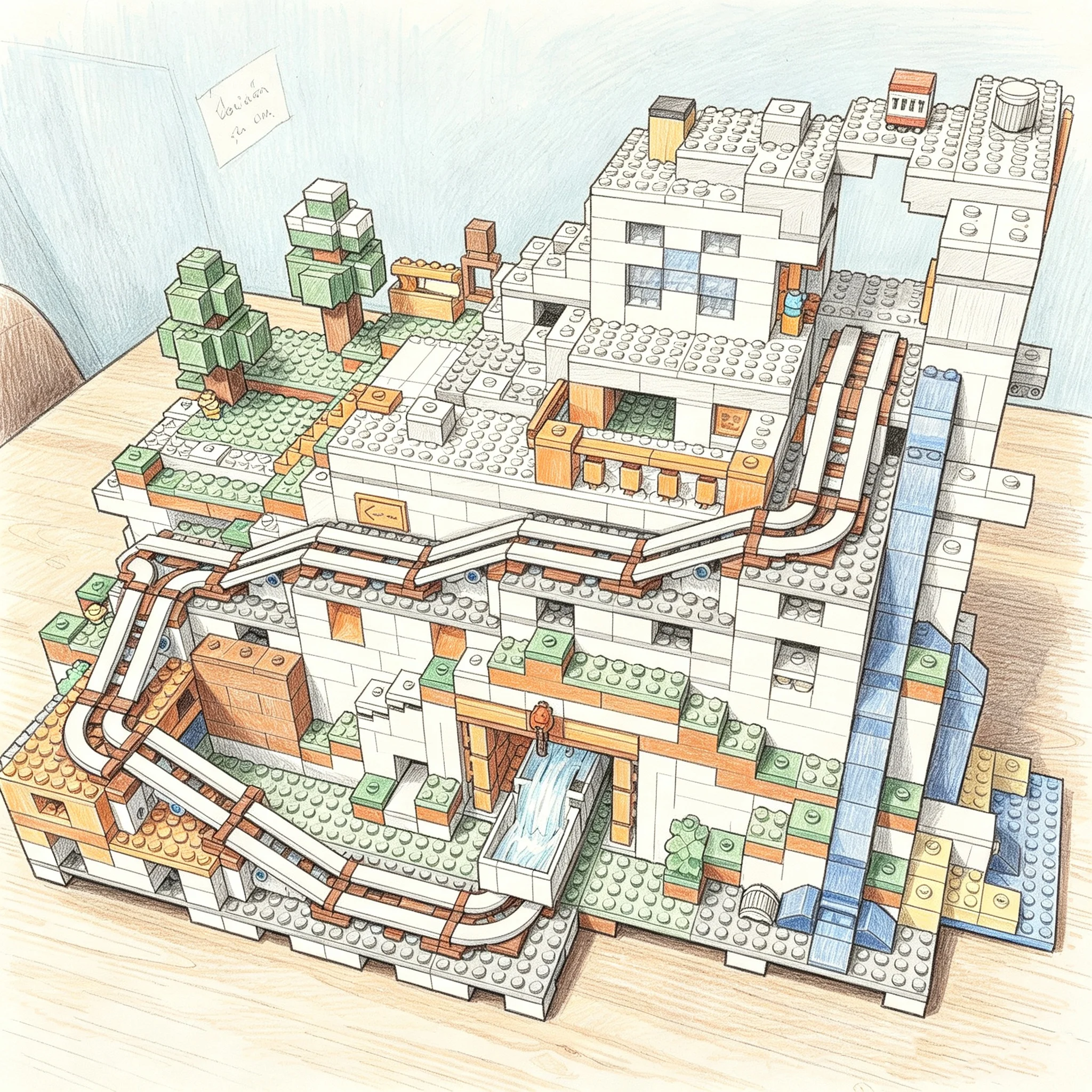 DIY building blocks; cave decryption; interactive mechanisms; gift; 2688 pieces