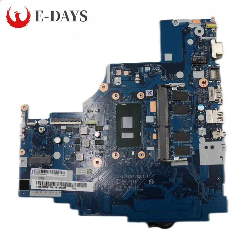 

For Lenovo Ideapad 310-15IKB Laptop Motherboard NM-A982 Mainboard with I7 7500U 4GB-RAM UMA 100% Tested Ok