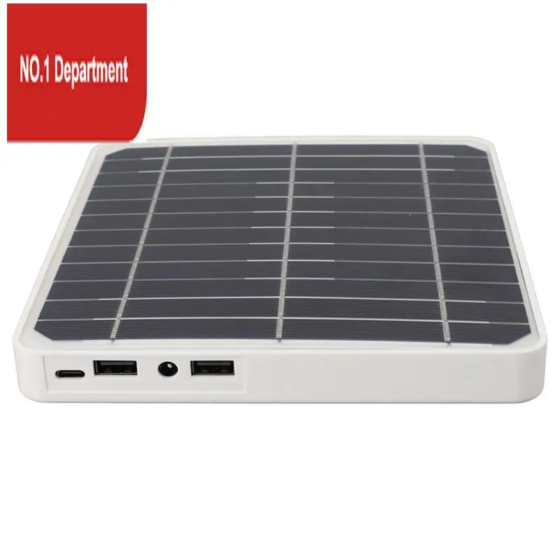 

ABRM-Waterproof Solar Panel Kit 20W Portable Solar Charger With 2 USB Outdoor Battery Powered For Camping With Mounting Rack