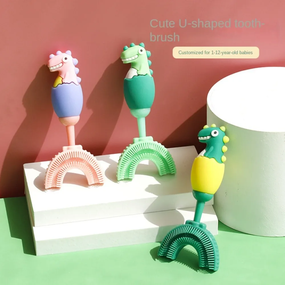 

Funny 360 Degrees Kids Cartoon Toothbrush Silicon U Shape Fun Teeth Cleaning Tool Waterproof Children's Teethbrushes Kids