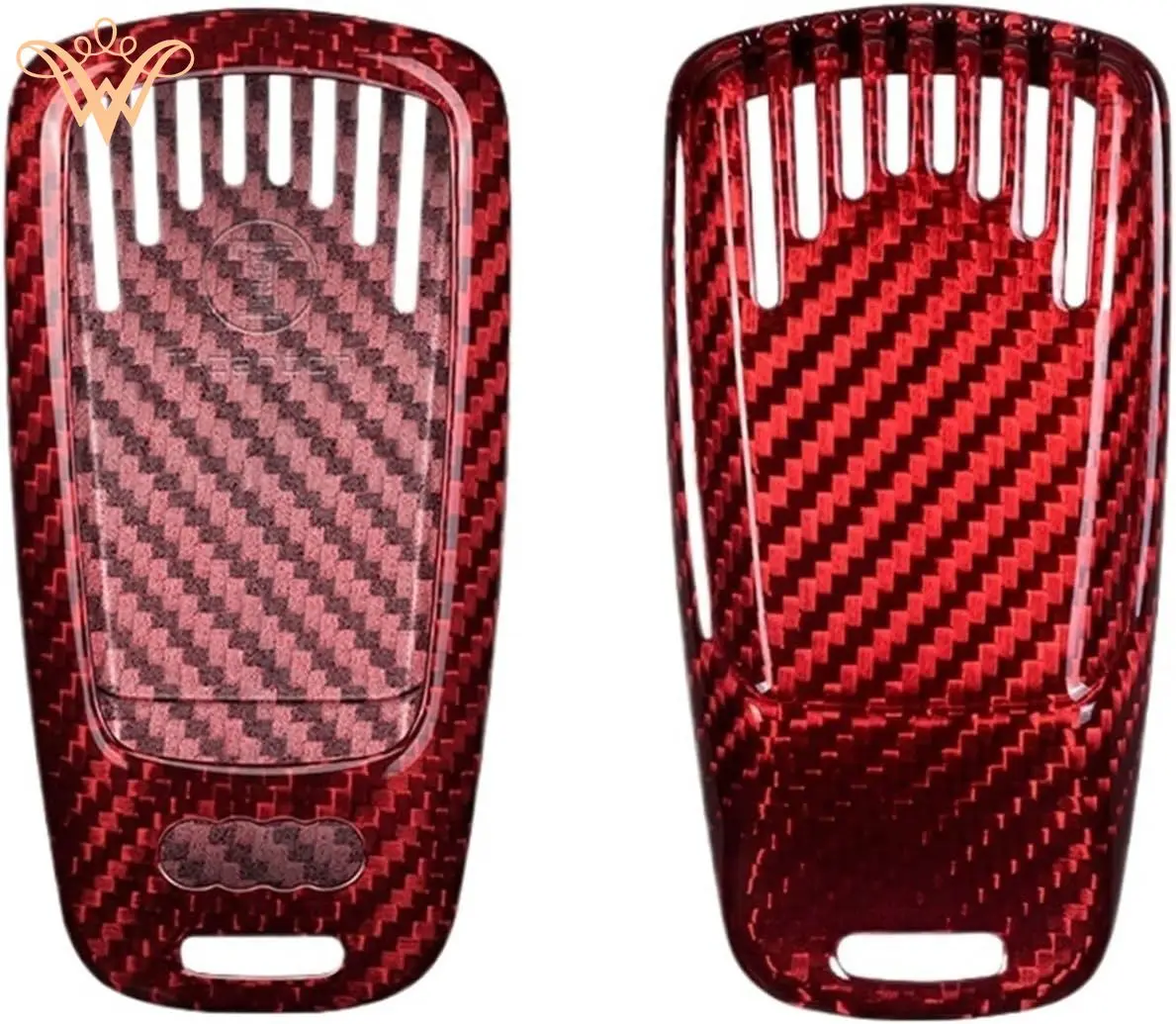 

Carbon Fiber Car Key Case Compatible For Audi A4 A4L A5 A6 8S B9 8W Q5 Q5L Q7 S4 4M S5 S7 TT TTS TFSI RS Smart Remote Shell Auto