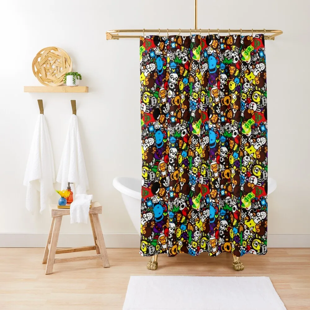 

find baby milo Shower Curtain Window Anti-Mold Waterproof Shower Bathroom Deco For Bathroom Curtain