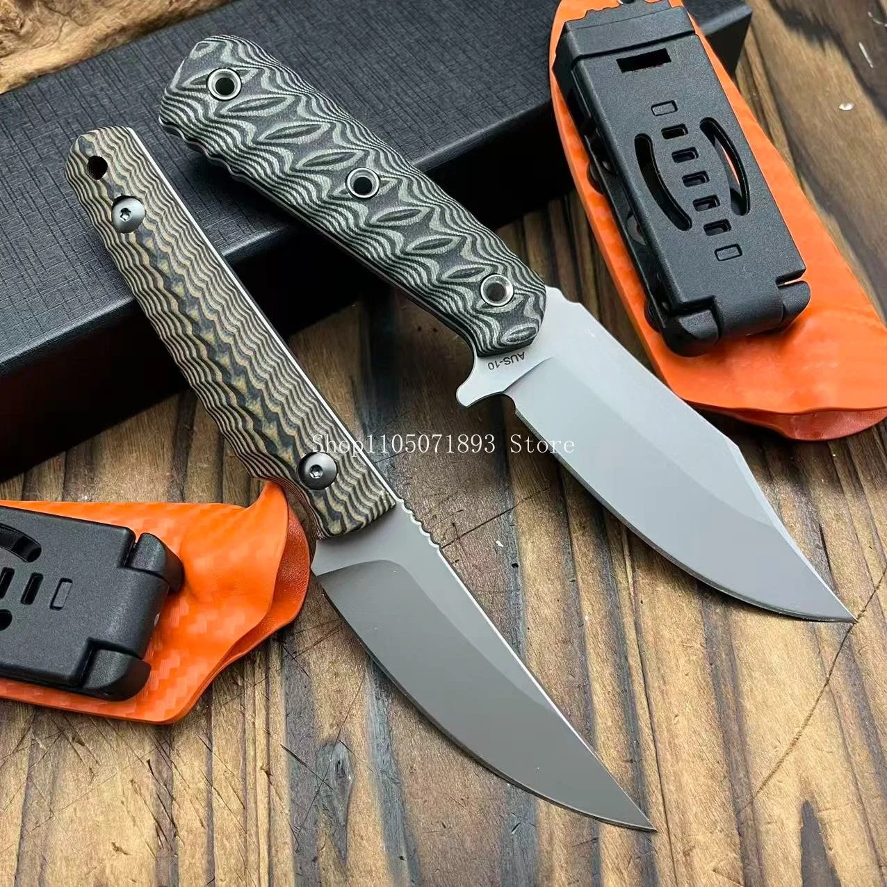 Survival Knife Full Tang - Cuchillo de Camping de Alta Dureza,