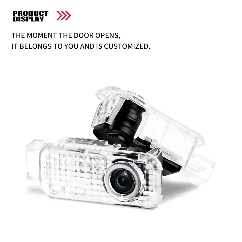 2 قطعة LED باب السيارة شعار ضوء ترحيب مصباح جهاز عرض ليزر لأودي Sline A1 A3 A4 A5 A6 C5 C6 C7 A7 Q3 Q5 Q7 TT Etron B6 B7 B8 #4