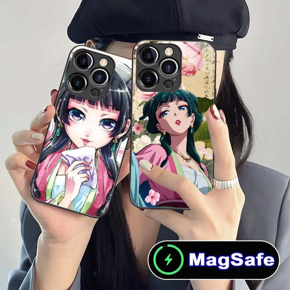 

Diaries Kusuriya Maomao Phone Case for iPhone 16 15 14 13 12 11 Pro Max Plus Mini MagSafe Glass Colour Protective Pretty Cover