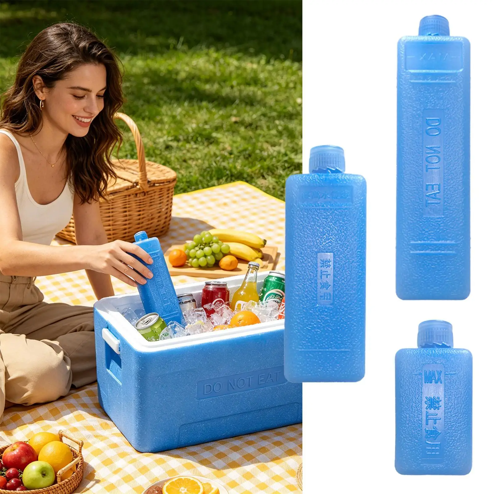 Lunch Box Ice Packs Reusable Drink Cooling Camping Cooler Freezer Packs for Women Men Anglers Fishermen Travelers Daily Office