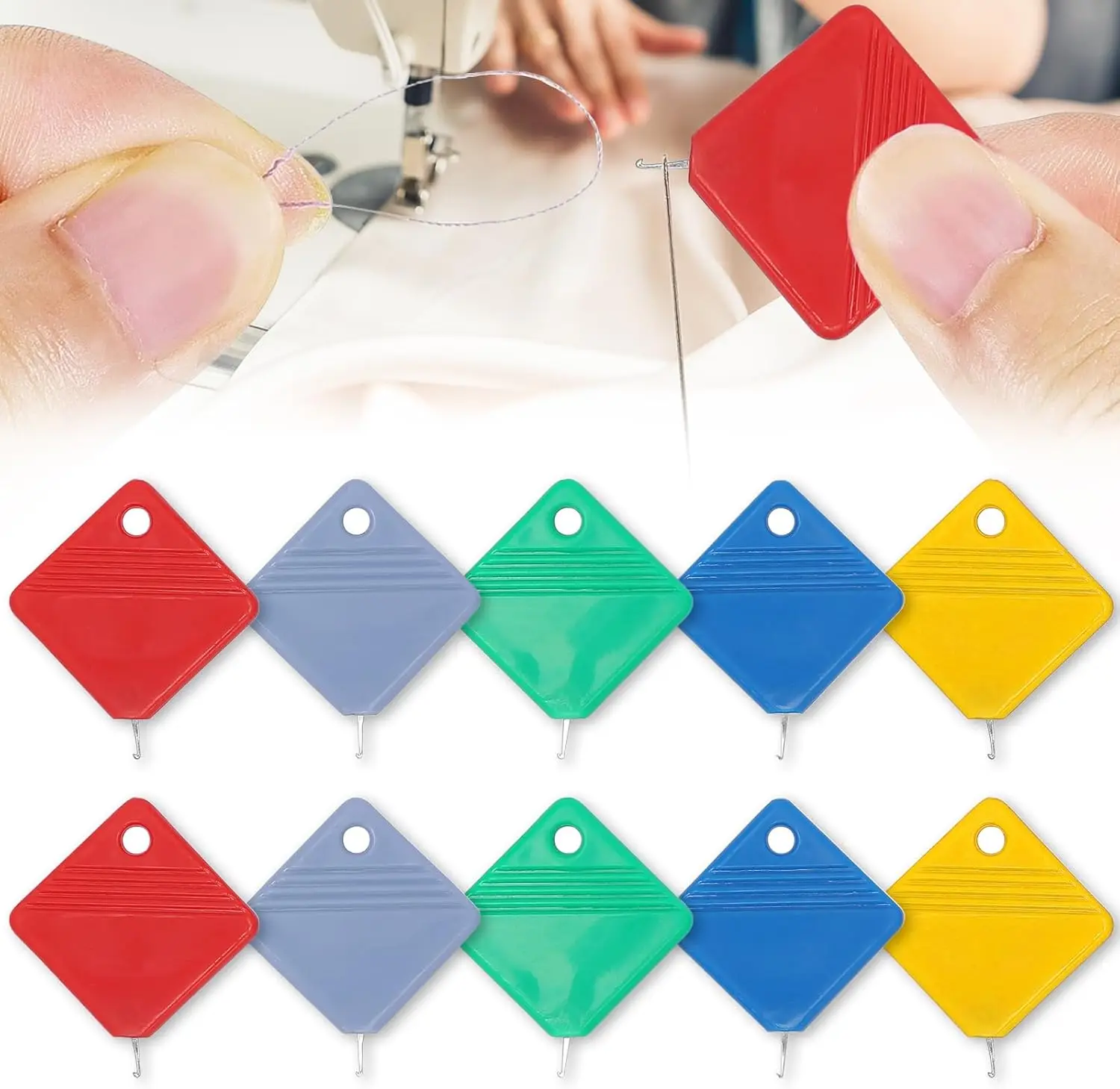 

US Shipping Automatic Hand Sewing Needle Threader Easy Threading Tool for Small Eye Needles 10 Pack