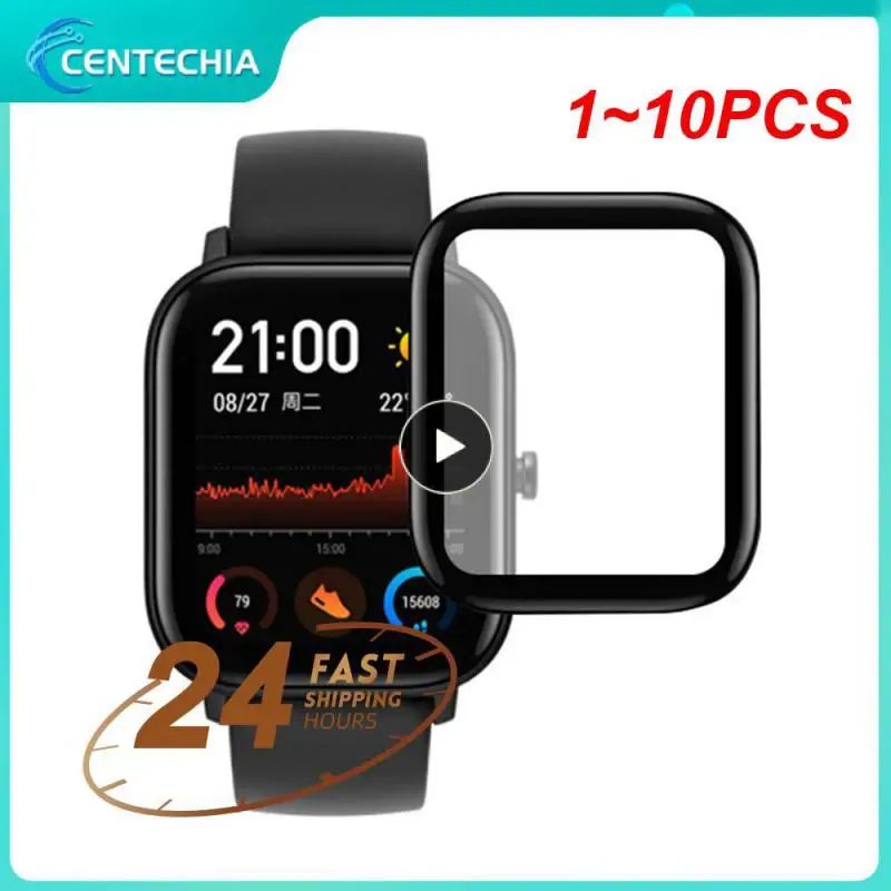 1~10PCS Tempered Soft Glass Watch Film For HuaMi Amazfit BiP S U Screen Protector For HuaMi Amazfit GTS 2 2E 2