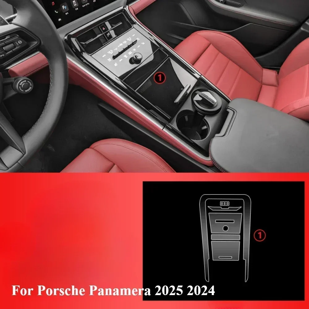 Autocollant de protection PPF pour Porsche Panamera, film intérieur transparent, panneau de vitesse en TPU, console centrale GPS, accessoires, 2025, 2024