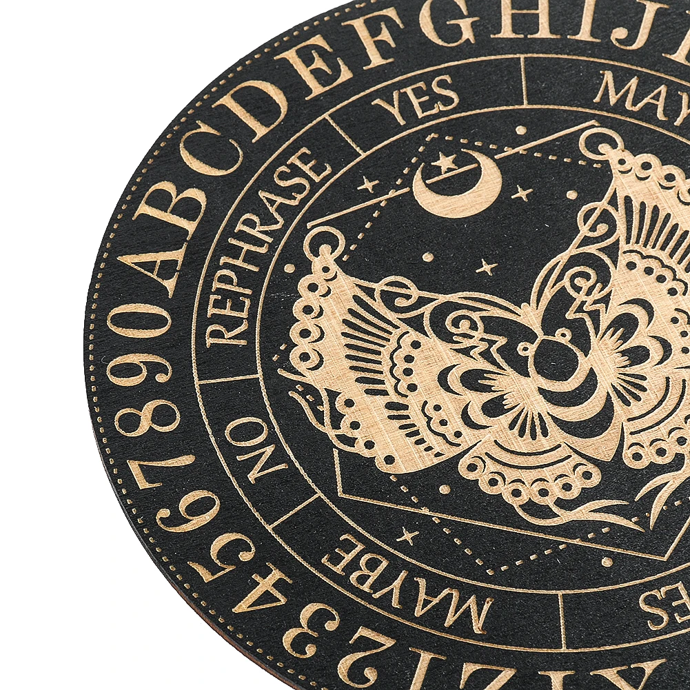 لوحة البندول على شكل فراشة خشبية لوحة العرافة الروحية أداة مذبح الطاقة المنحوتة الميتافيزيقية للتأمل والسحر Ritua #5