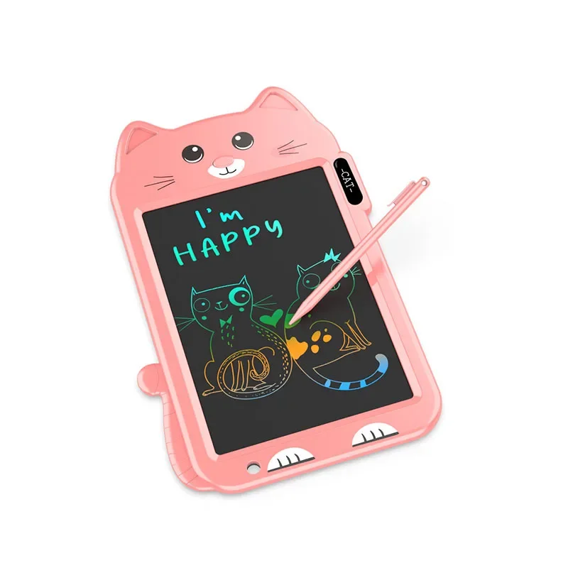 Gatos dos desenhos animados LCD Handwriting Board para crianças, Graffiti eletrônico, prancheta, estudantes e presentes de escritório, 8.8 ", novos modelos