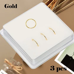 Sterling Silver 925 Pierceing Nose Ring Simple Round Size 6mm 8mm 10mm Printing Twist Rope Nose Ring Women Jewelry Nose Rings