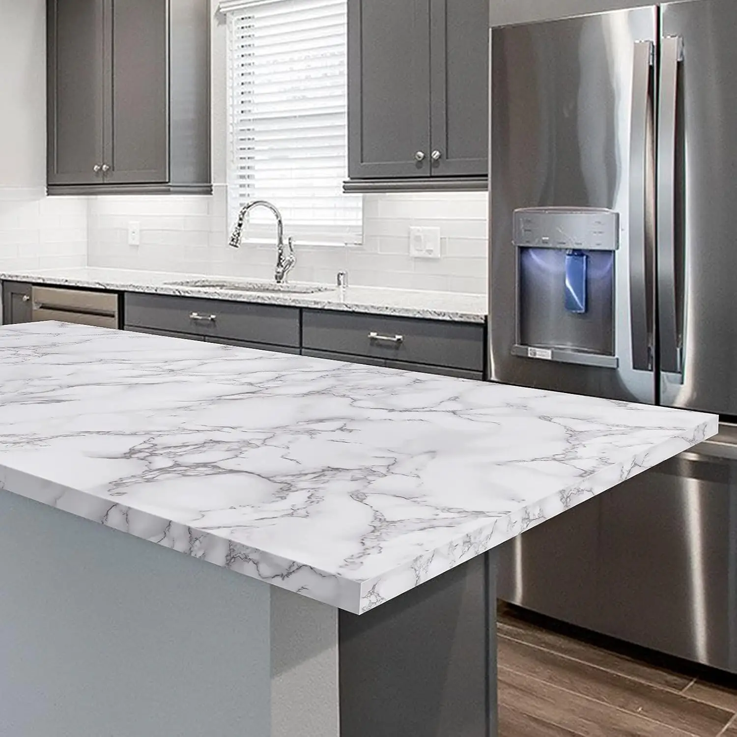 Self-adhesive Kitchen and Bathroom Marble Stickers, Living Room and Bathroom Tabletop Renovation Home Decoration Wallpaper
