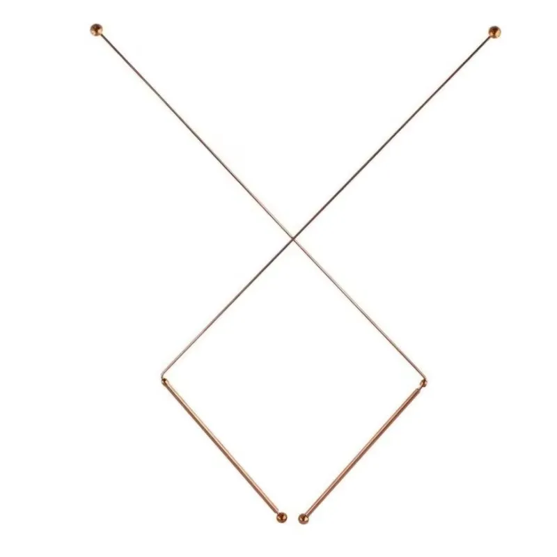 2 Upgraded Flexible Rotating Tools for Water Detection, Metal Copper Pull Rod for Outdoor Detection, Gold