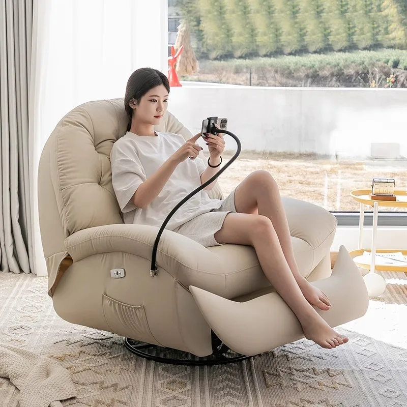 Single First-Class Electric Multi-functional Recliner Lazy Chaise Lounge for Leisure Metal Living Room  for Sleep Relaxation